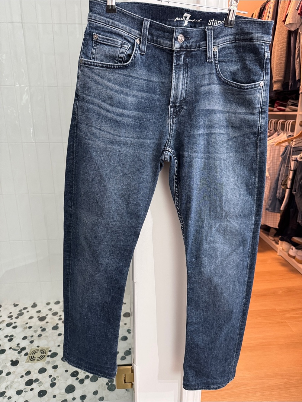 Men’s 7 for all mankind Slim Straight Jeans - Dark Blue “Standard” size 31
